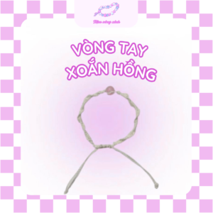 vòng tay xoắn hồng